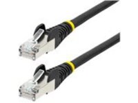 Startech 30ft LSZH CAT6a Ethernet Cable, Black, 10 Gigabit Snagless RJ45 100W PoE Patch Cord, CAT 6A 10GbE 27AWG S/FTP Network Cable w/Strain Relief, ETL