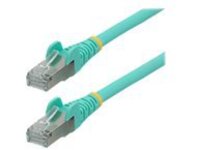 Startech 6ft LSZH CAT6a Ethernet Cable, Aqua, 10 Gigabit Snagless RJ45 100W PoE Patch Cord, CAT 6A 10GbE 27AWG S/FTP Network Cable w/Strain Relief, ETL