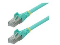 Startech 5ft LSZH CAT6a Ethernet Cable, Aqua, 10 Gigabit Snagless RJ45 100W PoE Patch Cord, CAT 6A 10GbE 27AWG S/FTP Network Cable w/Strain Relief, ETL