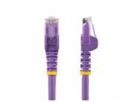 StarTech.com 15m CAT6 Ethernet Cable, 10 Gigabit Snagless RJ45 650MHz 100W PoE Patch Cord, CAT 6 10GbE UTP Network Cable w/Strain Relief, Purple, Fluke Tested/Wiring is UL Certified/TIA