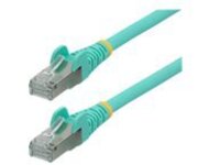 Startech 35ft LSZH CAT6a Ethernet Cable, Aqua, 10 Gigabit Snagless RJ45 100W PoE Patch Cord, CAT 6A 10GbE 27AWG S/FTP Network Cable w/Strain Relief, ETL