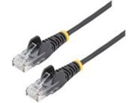 Startech 6in Slim LSZH CAT6 Ethernet Cable, 10 Gigabit Snagless RJ45 100W PoE Patch Cord, CAT 6 10GbE UTP Network Cable w/Strain Relief, Black, ETL/Low Smoke Zero Halogen
