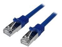 StarTech.com 2m CAT6 Ethernet Cable, 10 Gigabit Shielded Snagless RJ45 100W PoE Patch Cord, CAT 6 10GbE SFTP Network Cable w/Strain Relief, Blue, Fluke Tested/Wiring is UL Certified/TIA