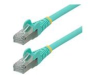 Startech 12ft LSZH CAT6a Ethernet Cable, Aqua, 10 Gigabit Snagless RJ45 100W PoE Patch Cord, CAT 6A 10GbE 27AWG S/FTP Network Cable w/Strain Relief, ETL