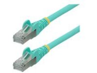 Startech 20ft LSZH CAT6a Ethernet Cable, Aqua, 10 Gigabit Snagless RJ45 100W PoE Patch Cord, CAT 6A 10GbE 27AWG S/FTP Network Cable w/Strain Relief, ETL
