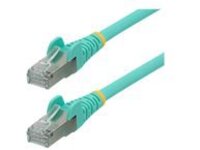 Startech 7ft LSZH CAT6a Ethernet Cable, Aqua, 10 Gigabit Snagless RJ45 100W PoE Patch Cord, CAT 6A 10GbE 27AWG S/FTP Network Cable w/Strain Relief, ETL