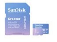 SanDisk Creator - Flash memory card (microSDXC to SD adapter included)