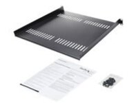 StarTech.com 1U Vented Server Rack Cabinet Shelf, 16in Deep Fixed Cantilever Tray, Rackmount Shelf for 19" AV/Data/Network Equipment Enclosure w/ Cage Nuts & Screws, 44lbs Weight Capacity
