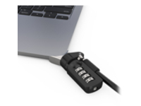 Compulocks Ledge Lock Adapter for MacBook Air 13" M2-M4 with Combination Lock Silver