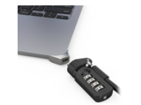 Compulocks Ledge Lock Adapter for MacBook Air 15" M2-M4 with Combination Cable Lock Silver