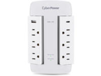 6OUT SURGE PROTECTOR 900J 120VWALL TAP 2 USB 3.6A $75K CEG