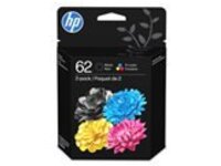 HP 62 - 2-pack - black, color (cyan, magenta, yellow)
