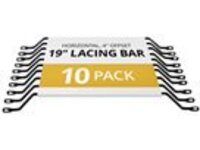 Startech Horizontal Lacing Bar w/ 4 inch Offset at 75 Degrees- Server Rack Cable Management- 19" Network Rack-Mount Cord Organizer- 10pk (CMLB104)