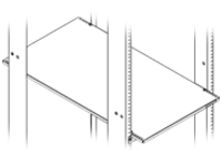 SHELF FOR DUAL RACK 32 FIXED D BK