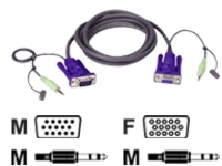 6ft. VGA Cable with Audio (VS0202/0204/0404) ,Lifetime Warranty