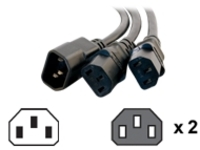 C2G 6ft 1-to-2 Power Cord Splitter