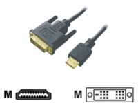 2M HDMI TO DVI-D M-M CABLE 18+1 SINGLE LINK