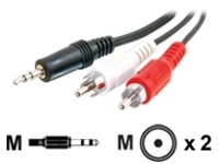 C2G Value Series 6ft Value Series One 3.5mm Stereo Male to Two RCA Stereo Male Y-Cable