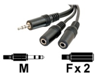 C2G Value Series 6ft One 3.5mm Stereo Male to Two 3.5mm Stereo Female Y-Cable