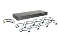 IOGEAR USB PS/2 Combo KVM Switch with Cables GCS16KIT