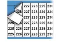Brady Wire Marker Card Consecutive Numbers 225-249