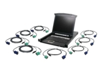 IOGEAR GCL1808KITUTAA IGOEAR 8-Port LCD KVM Switch with USB KVM Cable Set