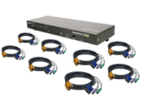 IOGEAR GCS1808KITPTAA 8-Port VGA Combo KVM Switch with PS/2 Cables