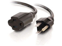 C2G 2ft 16 AWG Outlet Saver Power Extension Cord (NEMA 5-15P to NEMA 5-15R)