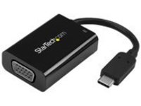StarTech.com USB C to VGA Adapter with Power Delivery, 1080p USB Type-C to VGA Monitor Video Converter with Charging, 60W PD Pass-Through, Thunderbolt 3 Compatible Projector Adapter, Black