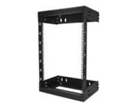 StarTech.com 15U 19" Wall Mount Network Rack, Adjustable Depth 12-20" 2 Post Open Frame Server Room Rack for AV/Data/ IT Communication/Computer Equipment/Switch with Cage Nuts & Screws