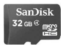 SanDisk - Flash memory card (microSDHC to SD adapter included)